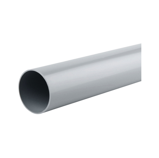 Wavin Osma RoundLine Plain End Downpipe (Grey) 68mm – 0T082G