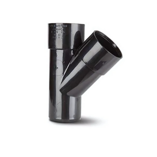 Polypipe Waste System Junction (Black) 40 mm x 45° – WS40B