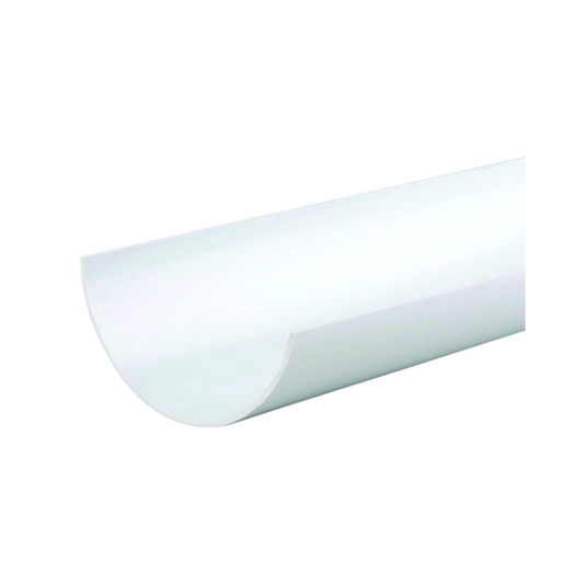 112mm x 4M Osma RoundLine Gutter - Wavin (White) – 0T074W