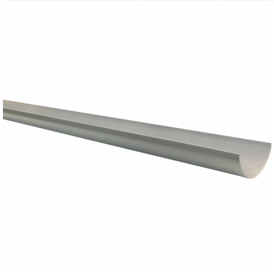 112mm x 4M Half Round Gutter - Polypipe (Grey) – RR101G
