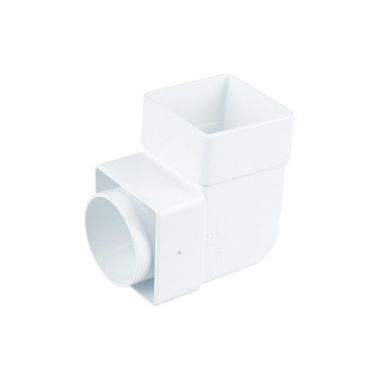 61mm Osma SquareLine Pipe Bend 87.5° - Wavin (White) – 4T862W