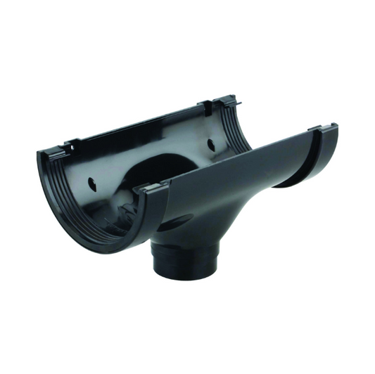 Wavin Osma SuperLine Running Outlet (Black) 125mm – 5T508B