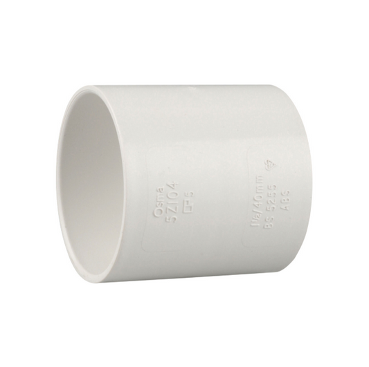 Wavin OsmaWeld Waste 32mm Double Socket Coupler (White) – 4Z104W