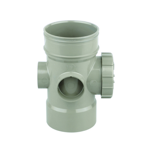 110mm OsmaSoil Solvent Weld Bossed Access Pipe - Wavin (Olive) – 4S474E