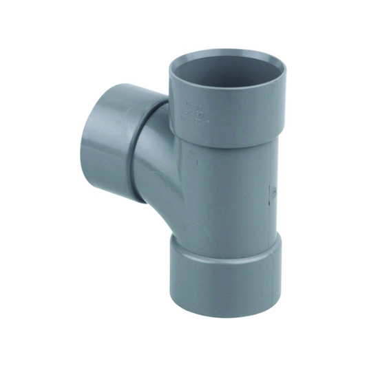 Wavin OsmaWeld Solvent-Weld Waste 87.5° Tee (Grey) 32mm – 4Z190G