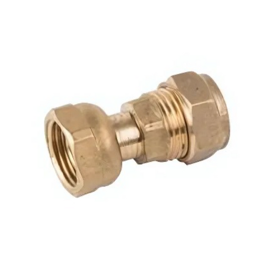 Compression Straight Tap Connector (Brass) 22mm x 3/4" MI – COSTC-22E