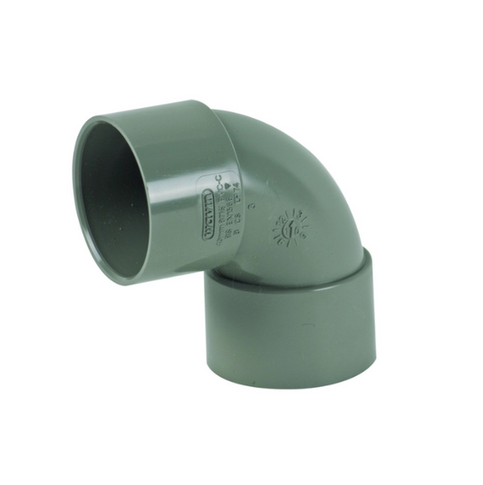 50mm OsmaSoil Ring-Seal Soil Pipe Bend 87.5° - Wavin (Olive) – 2M161