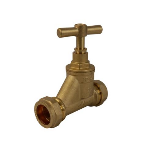 GENBRA MDPE Stop Tap (Brass) 25mm x 25mm – BFST-2525