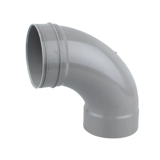 160mm OsmaSoil Double Solvent Weld Bend 87.5° - Wavin (Grey) – 6S461G
