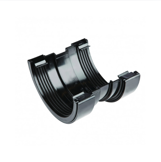 112mm Osma RoundLine Gutter Union - Wavin (Black) – 0T009B