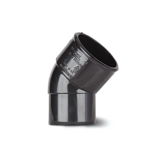 Polypipe Spigot Bend (Black) 32 mm x 45°– WS48B