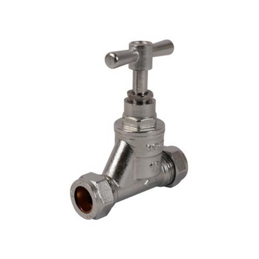Genbra Stop Tap (Chrome) 15mm – BFSTCP-15