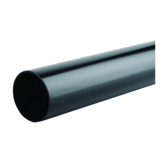 Wavin Osma Push‑Fit Plain‑Ended Pipe (Black) 32 mm 3 m - 4W073B