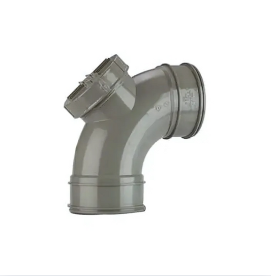 Polypipe Access Double Socket Bend (Grey) 110mm x 92.5° - SWA87SG