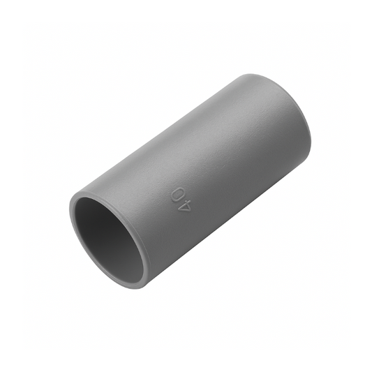 Wavin OsmaWeld Solvent-Weld Double Socket Coupler (Grey) 21.5mm – 1E104G