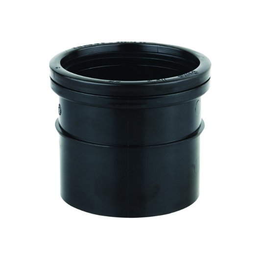 82mm OsmaSoil Ring-Seal Single Socket Coupler - Wavin (Black) – 3S124B