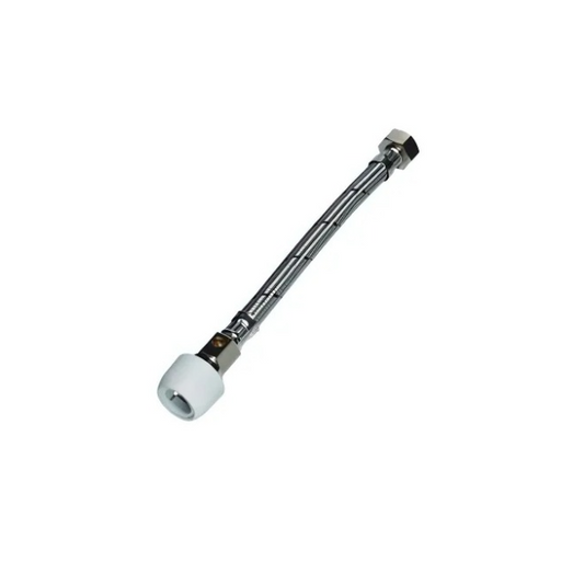 Hep2O Flexible Tap Connector with Service Valve (Silver) 22mm x 3/4" x 300mm - HD125E/22