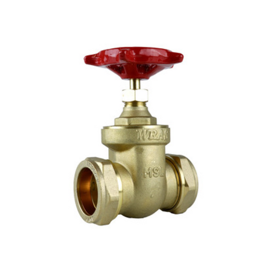 GENBRA Gate Valve DZR Compression x Compression (Brass) 42mm – BFGV-42
