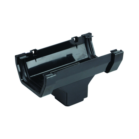 Wavin Osma SquareLine Running Outlet (Black) 100mm – 4T806B
