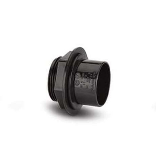 Polypipe ABS Solvent-Weld Tank Connector (Black) 40 mm - WS36B