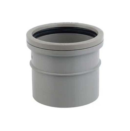 110mm OsmaSoil Single Socket Coupler - Wavin (Grey) – 4S124E