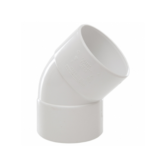 Polypipe Waste System Obtuse Bend (White) 50 mm x 45°– WS54W