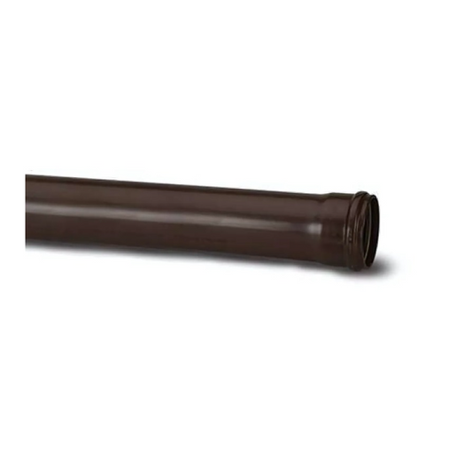 Polypipe Single‑Socket Soil Pipe (Brown) 110 mm x 3m - SP430BR