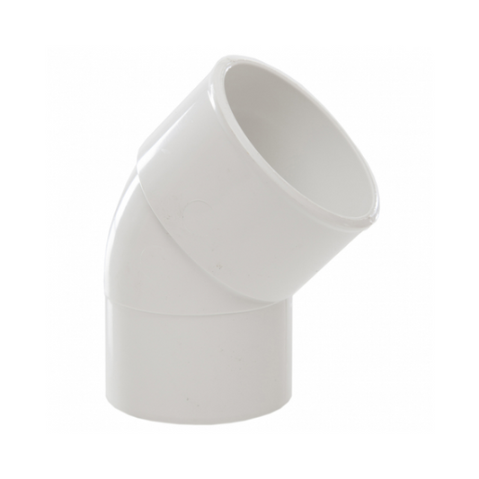 Polypipe Waste System Spigot Bend (White) 50 mm x 45° – WS66W