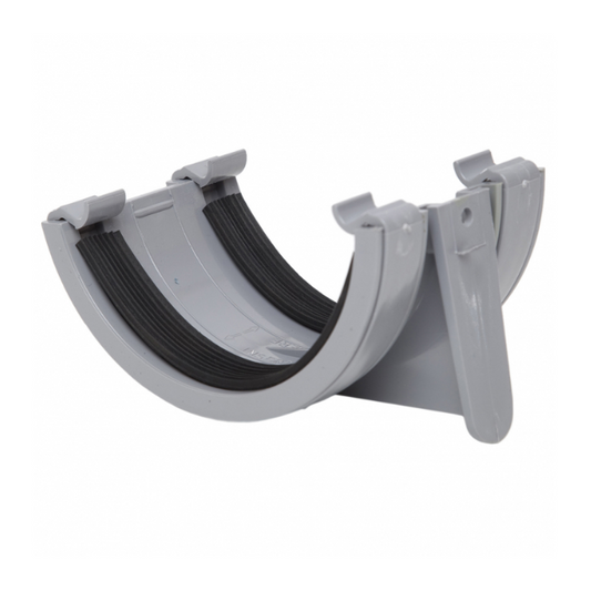 112mm Half Round Gutter Union Bracket - Polypipe (Grey) - RR102G