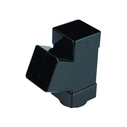 Wavin Osma SquareLine Pipe Branch (Black) 61mm x 67.5° – 4T835B