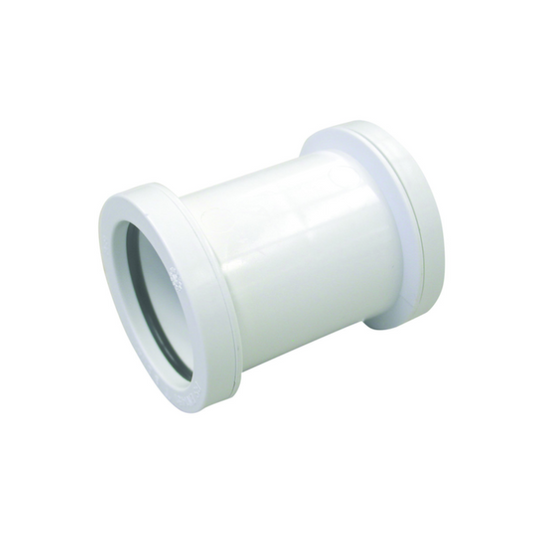 50mm Osma Push-Fit Waste Double Socket - Wavin (White) – 2W105W