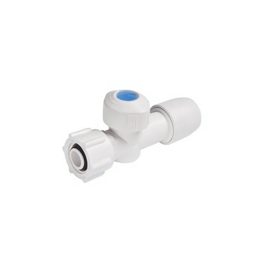 Hep2O Straight Service Valve (White) 15mm x 1/2" - HX18/15W