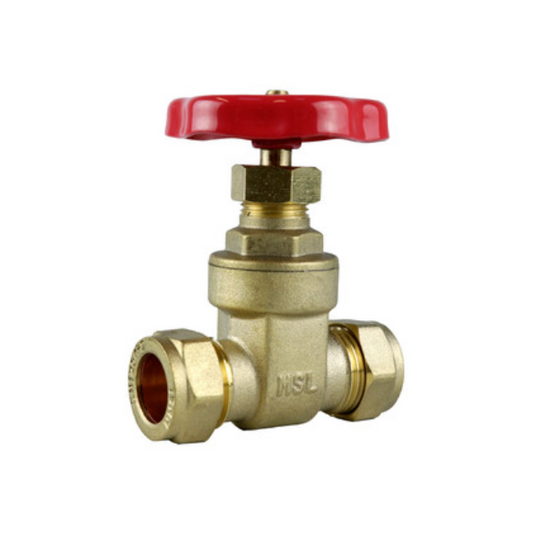 GENBRA Gate Valve Compression x Compression (Brass) 28mm – BFGV-28