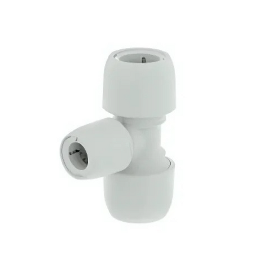 Wavin Hep2O Reducing Tee (White) 22mm x 22mm x 10mm – HD13A/22W