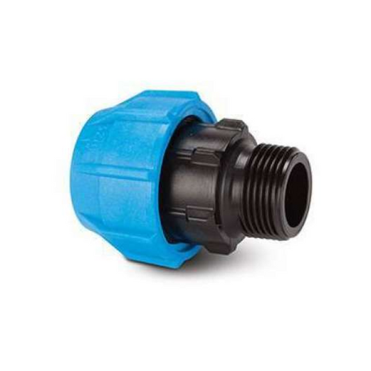 Polyguard Male Adaptor (Black/Blue) 25mm x ¾" BSP – PGF40425