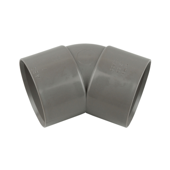Wavin OsmaWeld Solvent-Weld Waste 45° Bend (Grey) 32mm – 4Z163G