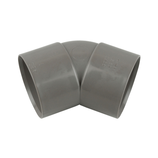 Wavin OsmaWeld Solvent-Weld Waste 45° Bend (Grey) 32mm – 4Z163G
