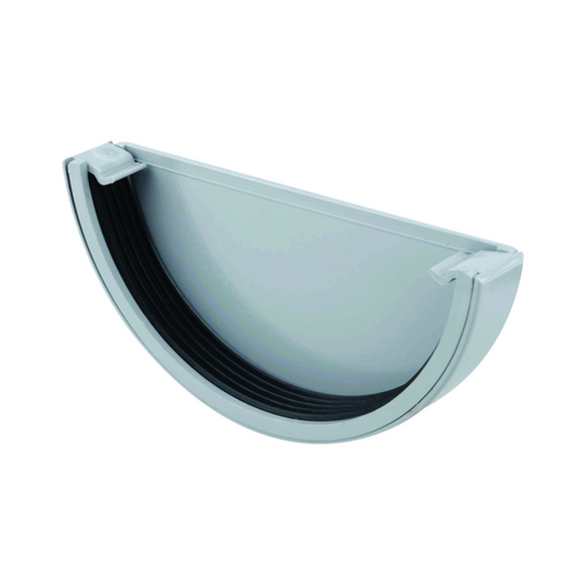 Wavin Osma RoofLine Gutter Stop End External (Grey) 150mm – 6T611E