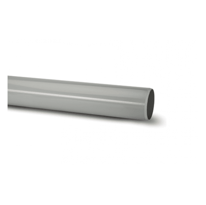 Polypipe Soil Plain Ended Pipe (Grey) 82mm x 3m - PP330G