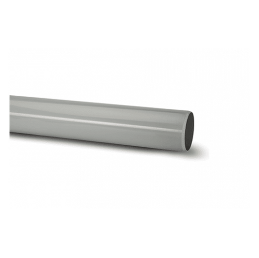Polypipe Soil Plain Ended Pipe (Grey) 82mm x 3m - PP330G