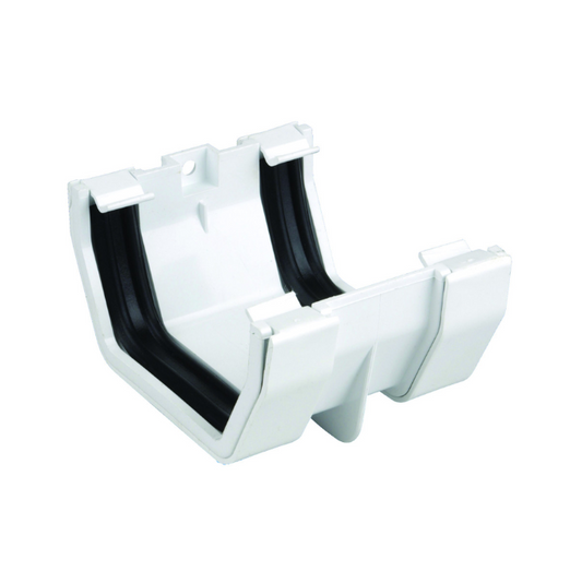 114mm Osma SquareLine Gutter Joint Bracket - Wavin (White) – 4T805W