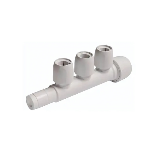 Wavin Hep2O 3 Port Manifold Closed Spigot (White) 22x15mm - HX89/22W