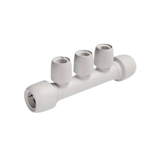 Wavin Hep2O 3 Port Manifold All Socket (White) 22x15mm - HX89B/22W
