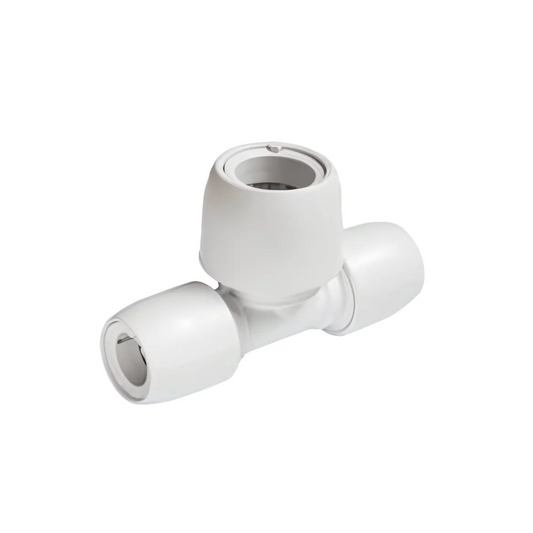 Wavin Hep2O Double End Reduced Tee (White) 22x22x28mm - HD18/28W