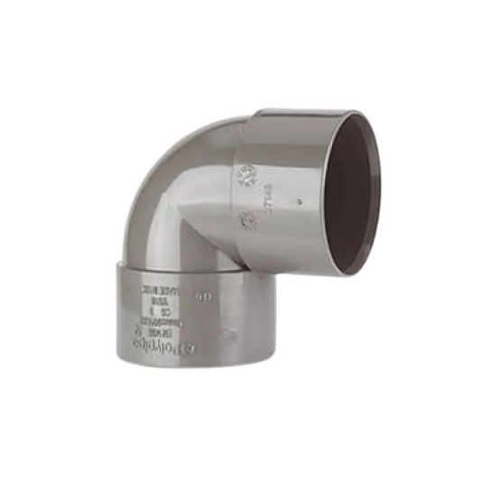 Polypipe Waste Solvent Weld ABS 90 Degree Knuckle Bend (Grey) 40mm - WS16G