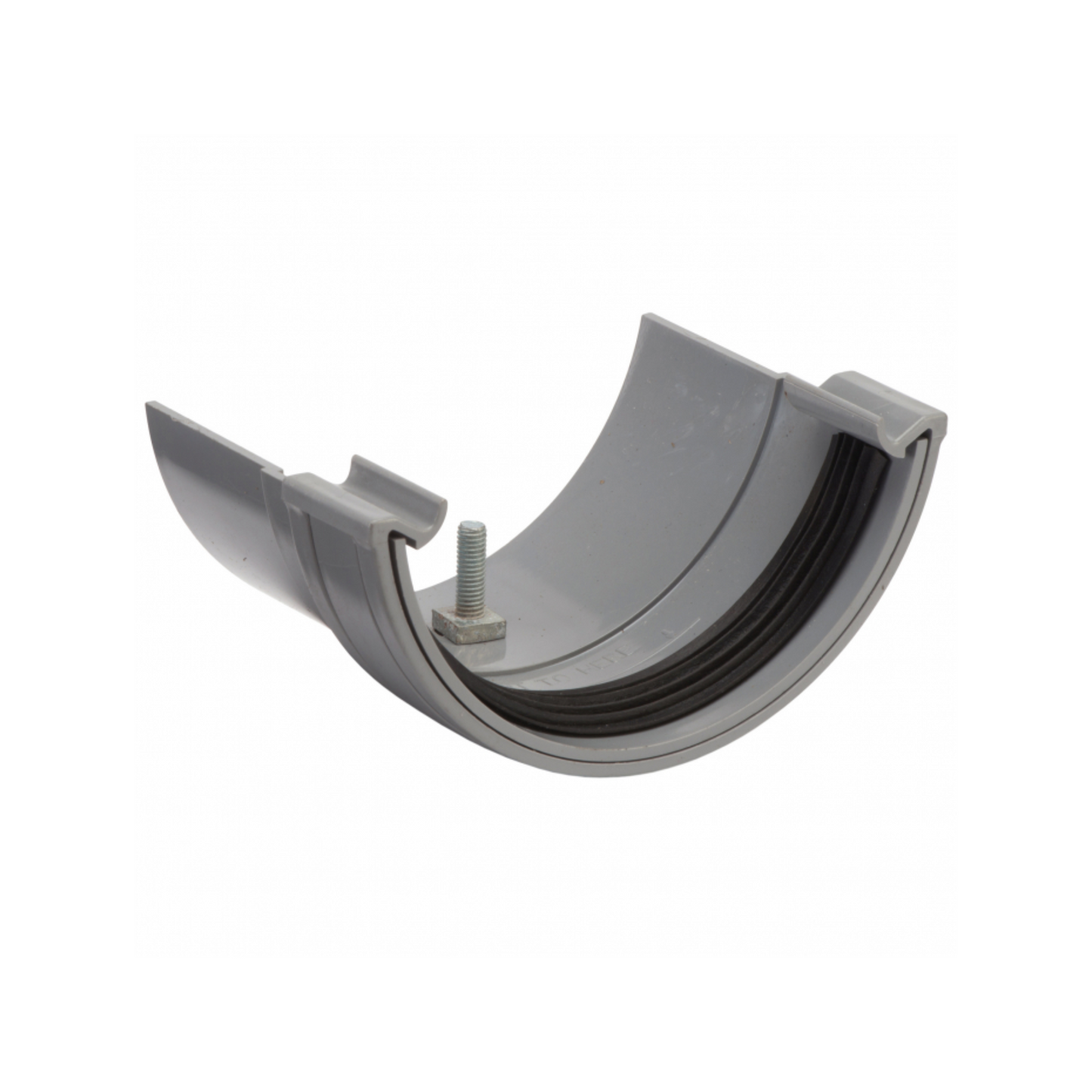 Polypipe Plastic to Metal Gutter Adaptors Half Round (Grey) 112mm - RR116G