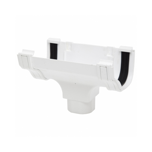 Polypipe Ogee Gutter Running Outlet (White) 130mm - ROG05W