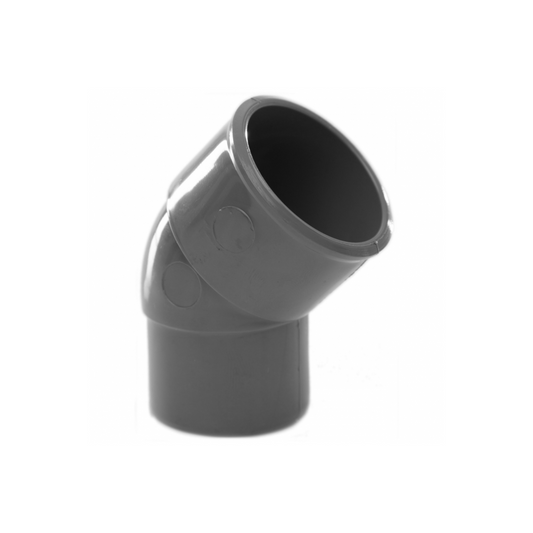 Polypipe Waste Solvent Weld Abs Spigot Bend (Grey) 32mm x 45° - WS48G