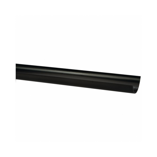 Polypipe Mini Half‑Round Gutter (Black) 75 mm 2m - RM300B