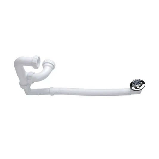 Wavin Osma Extended Bath Trap with Water Seal (White) 40mm 75mm - 5V860W